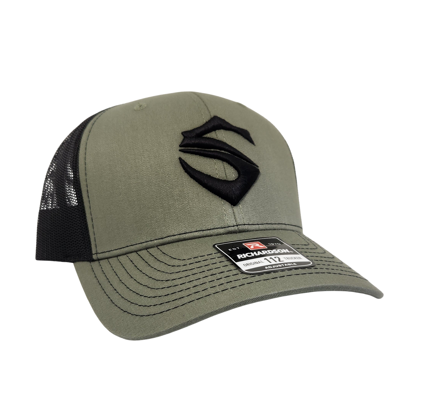 Olive Drab and Black Embroidered S Richardson 112 Hat