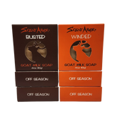 6 Pack BUSTED & WINDED Goat Milk Soap FREE SHIPPING