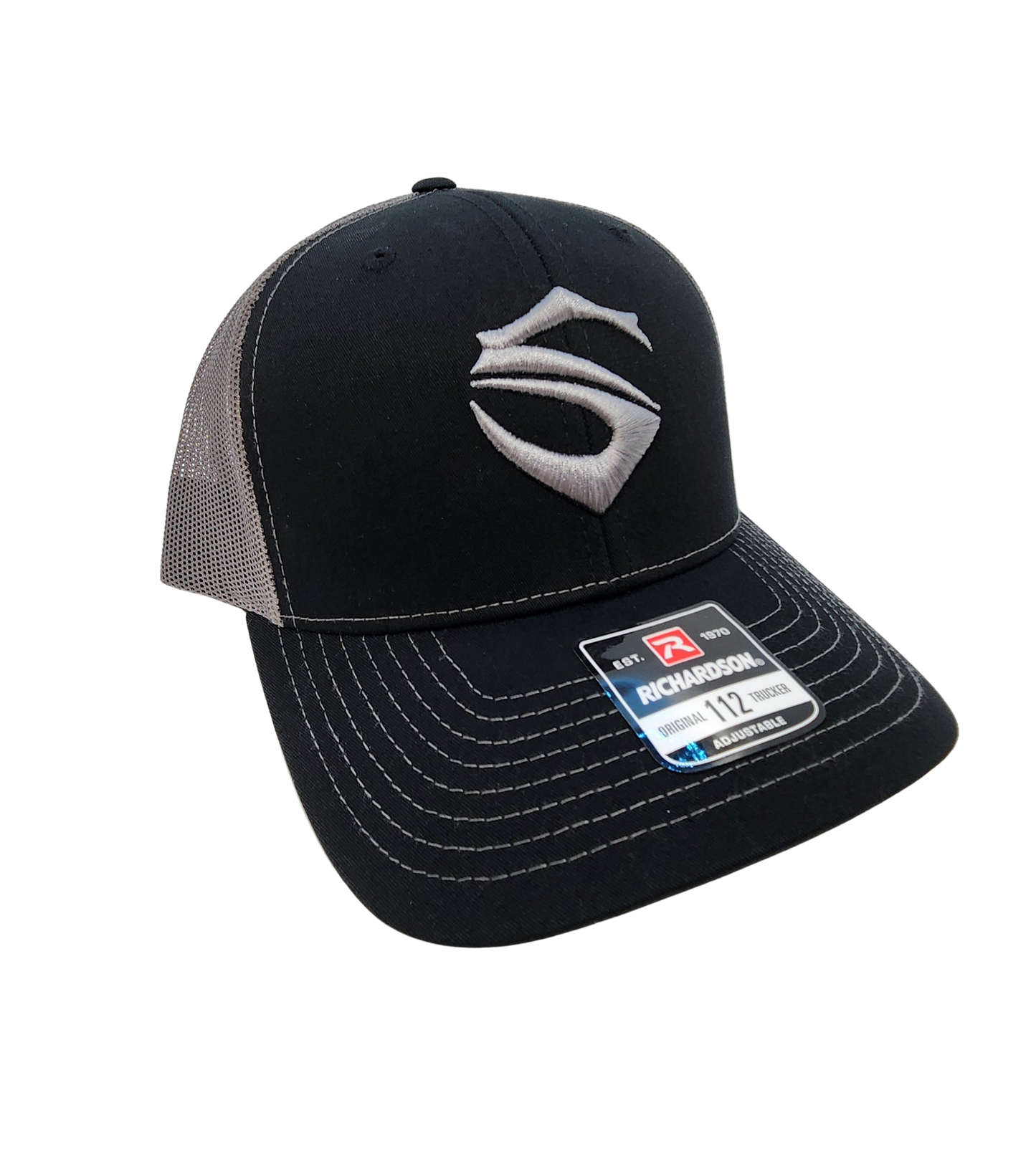 Black and Silver Embroidered S Richardson 112 Hat