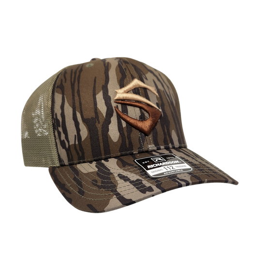 Mossy Oak Bottomland Embroidered Cream Brown S Hat