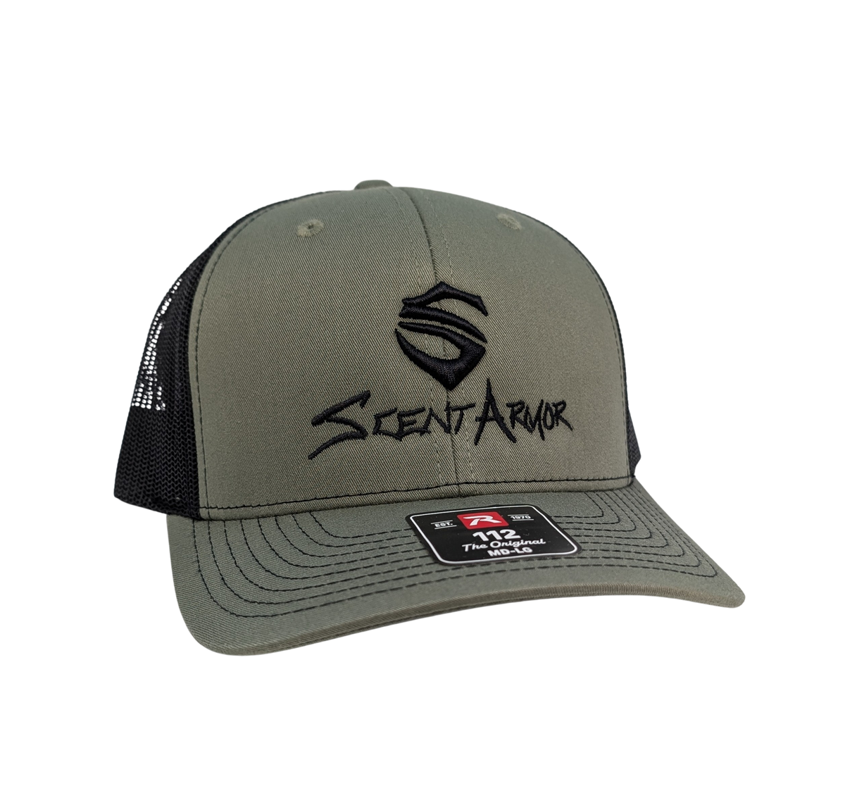 Olive Drab and Black Embroidered S Richardson 112 Hat