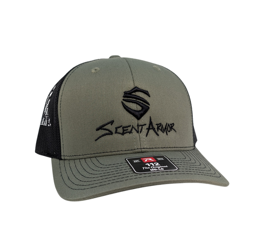 Olive Drab and Black Embroidered S Richardson 112 Hat