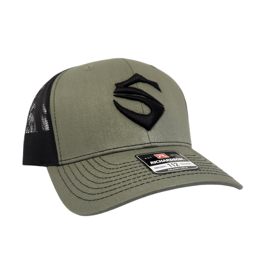 Olive Drab and Black Embroidered S Richardson 112 Hat