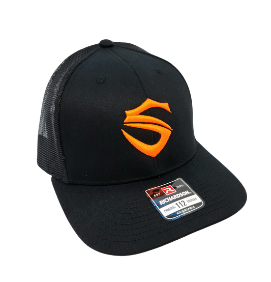 Black Embroidered S® Richardson 112 Hat