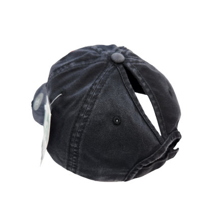 Distressed Black S Scent Armor® Ponytail Ladies Hat