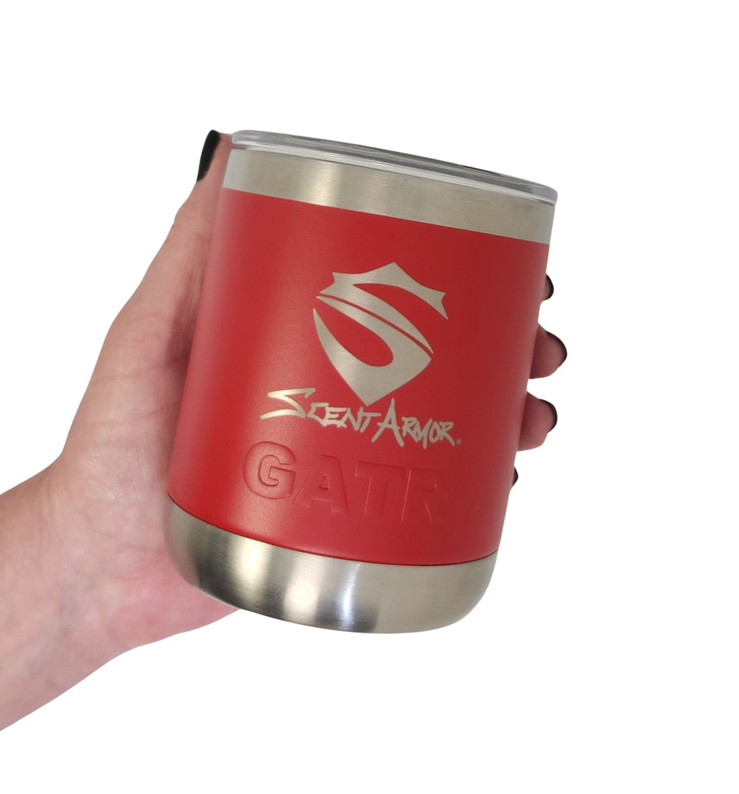 Lowball Stainless Steel Sippin Cup Red