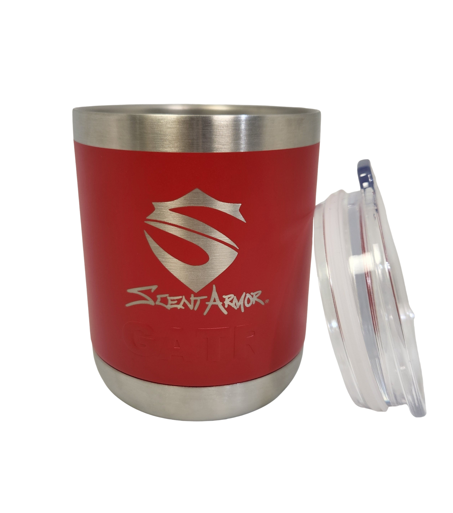 Lowball Stainless Steel Sippin Cup Red